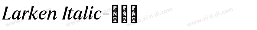 Larken Italic字体转换